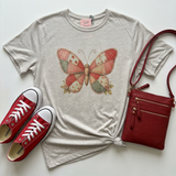 Butterfly Vintage Quilt Graphic T-Shirt