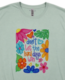 Hard Days Win Graphic T-Shirt, Light Sage Green