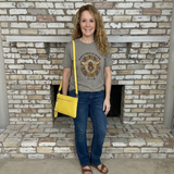 Words of Wisdom Bee Graphic T-Shirt, Light Gray
