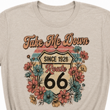 Route 66 Graphic T-Shirt, Light Gray
