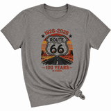 Route 66 Graphic T-Shirt, Light Gray
