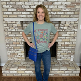 Let Kindness Bloom Floral Graphic T-Shirt, Light Gray