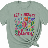 Let Kindness Bloom Floral Graphic T-Shirt, Light Gray