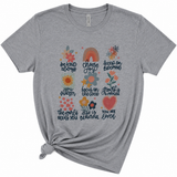 Positive Messages Graphic T-Shirt, Light Gray