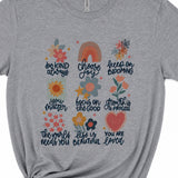 Positive Messages Graphic T-Shirt, Light Gray