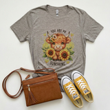 You are my Sunshine Highland Cow T-Shirt, Ash Gray