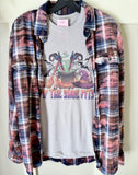 If the Shoe Fits Halloween Graphic T-Shirt and Bleached Dyed Flannel Set