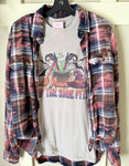 If the Shoe Fits Halloween Graphic T-Shirt and Bleached Dyed Flannel Set