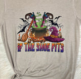 If the Shoe Fits Halloween Witch Graphic T-Shirt
