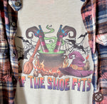 If the Shoe Fits Halloween Graphic T-Shirt and Bleached Dyed Flannel Set