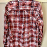 Hand Bleach Dyed Flannel, Mauve & Brown