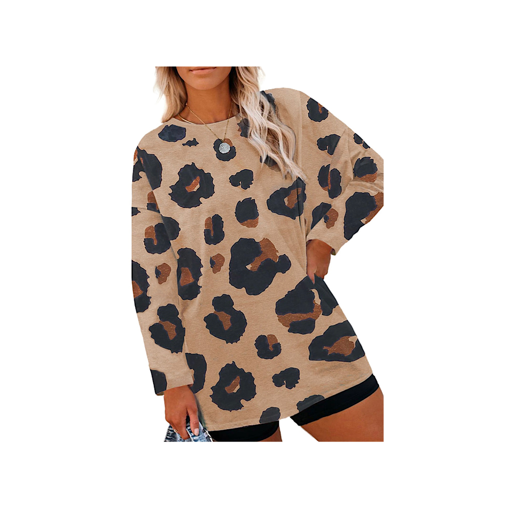Long Sleeve Leopard Print Plus Size Top – MeAndMommysCloset