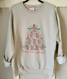 Merry & Caffeinated Christmas Sublimated Gildan Relax Fit Sweatshirt