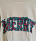 Plaid Merry Christmas Sublimated Gildan Relax Fit Sweatshirt