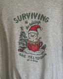 Holiday Meltdown Snowman Sublimated Gildan Relax Fit Sweatshirt