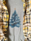 Blue Christmas Flannel & T-Shirt Combo