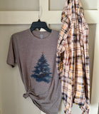 Blue Christmas Flannel & T-Shirt Combo