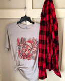 Rudolph Christmas Reindeer Flannel & T-Shirt Combo