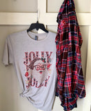Jolly Santa Christmas Flannel & T-Shirt Combo