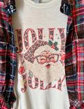 Jolly Santa Christmas Flannel & T-Shirt Combo
