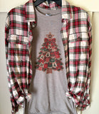 Christmas Tree Flannel & T-Shirt Combo