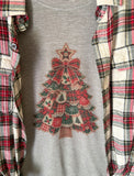 Christmas Tree Flannel & T-Shirt Combo