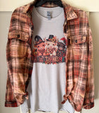 Hallothanksmas Highland Cow Flannel & T-Shirt Combo