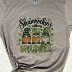 St Patrick's Day Shamrockin's Gnomies Short Sleeve Graphic T-Shirt Unisex Fit