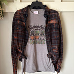 St Patrick Shamrockin's Gnomies Graphic T-Shirt & Bleach Dyed Flannel Set