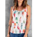 Multicolor Aztec Feather Tank Top