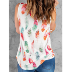 Multicolor Aztec Feather Tank Top