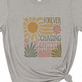 Chasing Sunsets Graphic T-Shirt, Light Gray