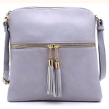Classic Tassel Crossbody Purse, Multiple Bright Color Options