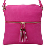 Classic Tassel Crossbody Purse, Multiple Bright Color Options