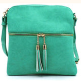 Classic Tassel Crossbody Purse, Multiple Bright Color Options