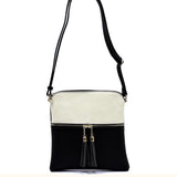 Classic Tassel Crossbody Purse - Multiple Two-Tone Color Options