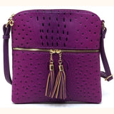 Classic Ostrich Print Crossbody Purse, Multiple Bright Color Options