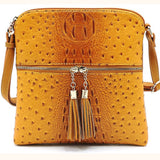 Classic Ostrich Print Crossbody Purse, Multiple Color Options
