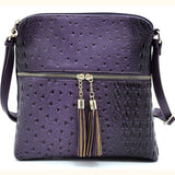 Classic Ostrich Print Crossbody Purse, Multiple Color Options