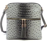 Classic Ostrich Print Crossbody Purse, Multiple Color Options