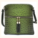 Classic Ostrich Print Crossbody Purse, Multiple Color Options