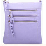 Triple Zip Crossbody, Multiple Bright Color Options
