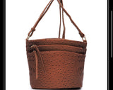 On-the-Go Ostrich Print Crossbody Purse, Multiple Color Options