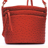 On-the-Go Ostrich Print Crossbody Purse, Multiple Color Options