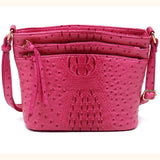 On-the-Go Ostrich Print Crossbody Purse, Multiple Bright Color Options