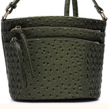 On-the-Go Ostrich Print Crossbody Purse, Multiple Color Options