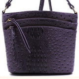 On-the-Go Ostrich Print Crossbody Purse, Multiple Color Options