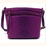 On-the-Go Ostrich Print Crossbody Purse, Multiple Bright Color Options