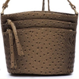 On-the-Go Ostrich Print Crossbody Purse, Multiple Color Options