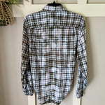 Hand Bleach Dyed Green & Blue Flannel Relaxed Fit Soft & Warm